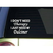Dulcimer Therapy *J064* 6x6 inch Decal Sticker