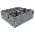 thumbnail image 3 of OULII 4 Pcs Panier de Rangement Cube Gris Bacs Organisateurs pour Encombrement, 3 of 5