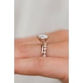 thumbnail image 3 of SOLITAIRE JEWELS 2CT Round Moissanite Solitaire Engagement Ring With Eternity Band Set 18K Rose Gold, 3 of 8