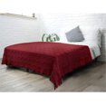 thumbnail image 2 of Couverture Tricotée à Franges Rouge Foncé Bordeaux Décoration Bohème Rustique avec Pompons pour Canapé Lit Sofa Automne Extérieur Afghan Texturé Tissé Doux Léger Acrylique 60x80 Simple, 2 of 8