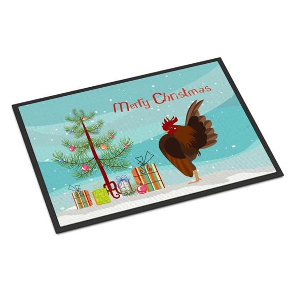 Carolines Treasures BB9209JMAT Malaysian Serama Chicken Christmas Indoor or Outdoor Mat, 24 x 36 in.