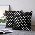 thumbnail image 2 of Pillow Covers 16x16 Set of 2, Black White Polka Dots Throw Pillow Covers Decorative Couch Cushion Cover, Modern Abstract Art Circle Microfiber Soft Square Pillowcases for Bedroom Living Room Sofa, 2 of 9