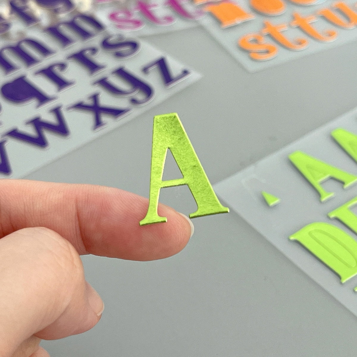 Wrapables Metallic Alphabet Letters and Numbers Adhesive Stickers for Scrapbooking, Stationery, Arts & Crafts Projects, Decals and Signage (12 Sheets)