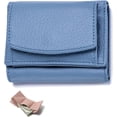 thumbnail image 1 of Monedero pequeño xinyu con bolsillo para monedas cartera compacta de tres pliegues azul, 1 of 7