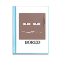 thumbnail image 1 of Ennuyé Émotion Brun Regarder Fermé Livre Feuille Protecteurs Portefeuille Classeur Dossier, 1 of 3