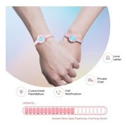 TOTWOO Long Distance Touch Bracelets for Couples-Candy Collection(Black & White), Vibration & Light up for Love -Pair of Couples Bracelets