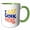 Green/White, variant on 3drose, Image of I Just Work Here Quote, 11oz Two-tone Red Mug