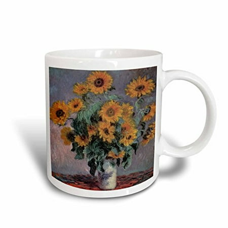 

3dRose Sunflowers by Claude Monet Impressionist Still Life Ceramic Mug 15-ounce
