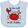 thumbnail image 3 of Inktastic Too Cute Crab Boys or Girls Baby Bib, 3 of 4