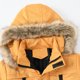 thumbnail image 4 of Gibobby Abrigos de invierno para bebés y niñasAbrigo grueso de invierno para niños y niñas con bolsillo, chaqueta con capucha, cremallera a de viento par(Naranja, 9-10 Años), 4 of 5