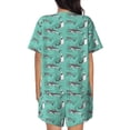 thumbnail image 6 of Rateoe Great White Shark Pattern Women's Short-Sleeved Pajama Set - 2 Piece Soft and Lightweight Sleepwear Set-X-Large, 6 of 7