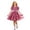 dress 4Hot Pink3, variant on HAYIMI Girls Dresses Pearl Short Sleeve Rose Floral Print Party Dress For Toddler Summer Casual Wear Holiday Sundress