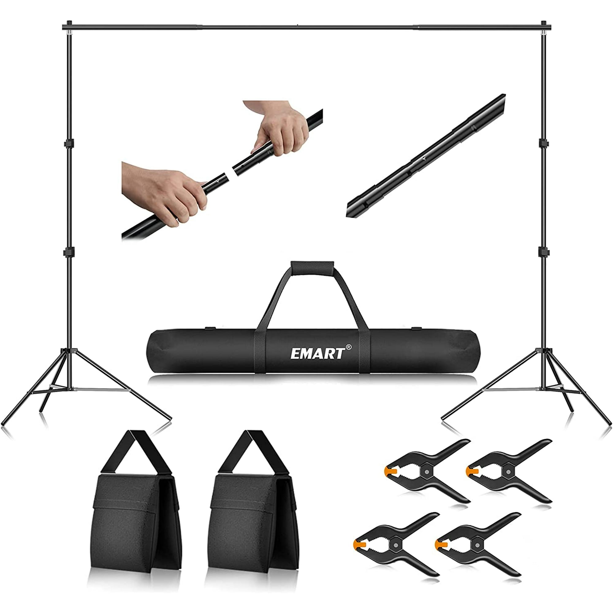 Emart Photo Backdrop Stand Kit, 7x10 ft Adjustable Photography Background  Stand for Green Screen, Back Drop Sheet | Walmart Canada