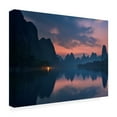 thumbnail image 4 of Canvas Wall Art - Yan Zhang 'The Dawn Of Li River' Wall Art for Living Room, Bedroom, or Office D?cor by Trademark Fine Art - 19 x 14 Inches, 4 of 4