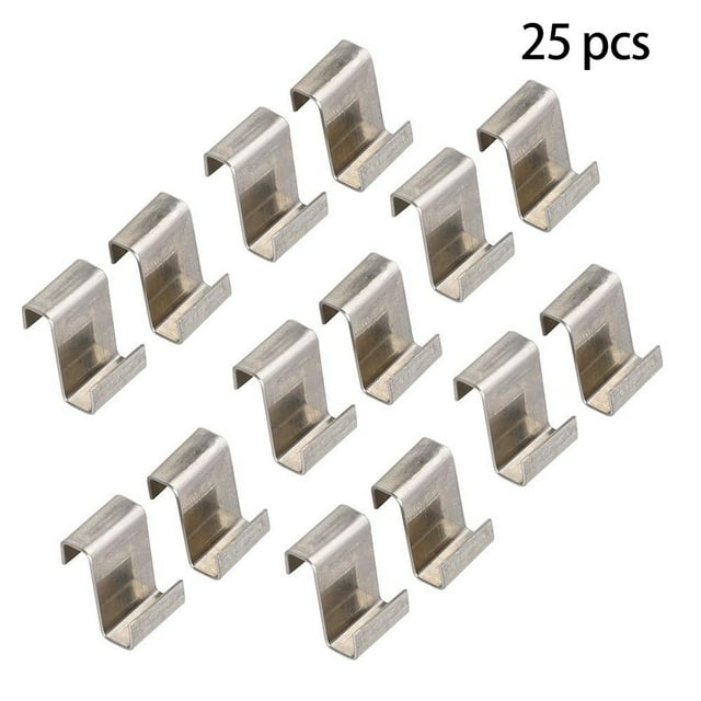 Feimier Pinces de Vitrage pour Serre Pinces en Z pour Verre Pièces de Fil à Ressort Choisir la Quantité,Cour, Jardin et Plein Air