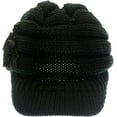 thumbnail image 7 of Kiibsot Women Winter Warm Knit Beanie Hat Crochet Visor Brim Cap with Sequined Flower Accent, 7 of 7