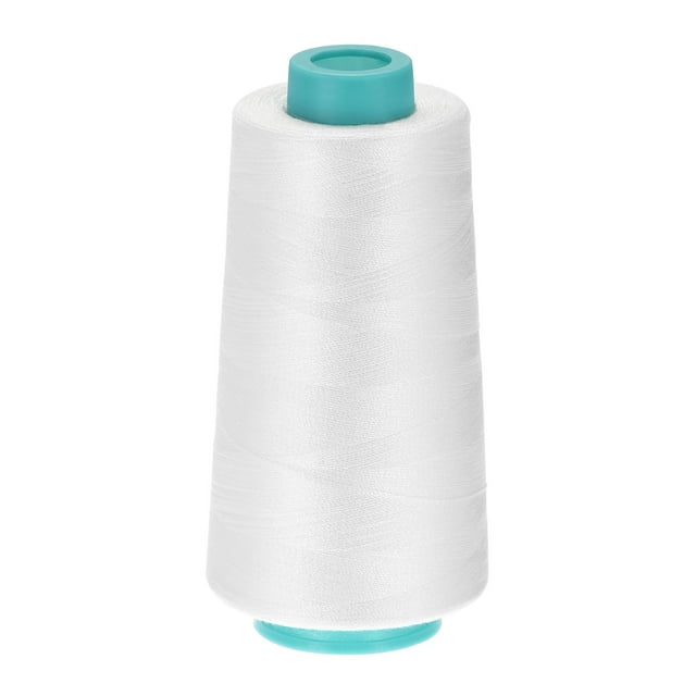 Unique Bargains Fil à Coudre en Polyester Tout Usage 3000 Yards 40S/2 (Blanc)