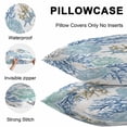 thumbnail image 5 of Throw Pillow Covers 16x16 Inch Set of 2, Blue Teal Coastal Waterproof Outdoor Pillow Covers, Summer Beach Nautical Coral Starfish Decorative Cushion Pillowcases for Couch, Sofa, Bed, Garden, Patio, 5 of 9