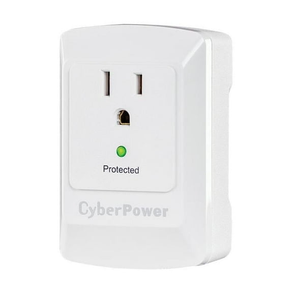 Cyberpower  Essential 1 Outlets Wall Tap, White