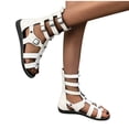 thumbnail image 4 of Hvyesh Gladiator Sandals for Women Dressy Summer, Flat Shoes Ladies Beach Sandals Summer Non-Slip Causal Slippers Size 7, 4 of 4