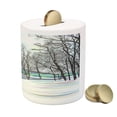 thumbnail image 3 of Nature Piggy Bank, Rural Winter Forest with Leafless Tree Branches Digital Vibrant Effects Art, Ceramic Coin Bank Money Box for Cash Saving, 3.6" X 3.2", Multicolor, by Ambesonne, 3 of 4