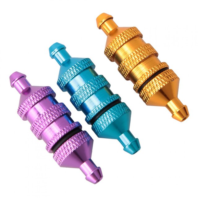 Fuel Filter Aluminium Alloy Filter Aluminium Alloy 3Pcs 1:10 Rc Model Car Spare Parts Aluminum Fuel Filter Fits For Hsp 02156 94122
