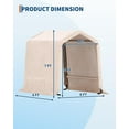 thumbnail image 3 of Bingirl Remise de Rangement Extérieure Robuste 6 X 6 Pi avec Porte Enroulable - Abri Portable Imperméable pour Motocyclette, Outils et Équipement, Cadre en Acier Résistant à la Rouille, 3 of 7