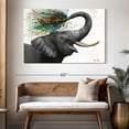 thumbnail image 3 of Elephant Stock Elephant Elation Wall Art - Horizontal Canvas Wall Art - Living Room Wall Decor - Animal Canvas - Gray And Gold Decor By Ashvin Harrison - 51" x 34", 3 of 8