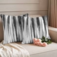 thumbnail image 2 of Black Gray White Outdoor Waterproof Pillow Covers, Vintage Rustic Abstract Ombre Aesthetic Decorative Square Throw Pillowcase Sofa Cushion Sham for Patio/Couch/Chair, 20"x20" 2 Pack, 2 of 8