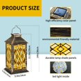 thumbnail image 4 of Hanging Solar Lantern Gold stained glass window Geometric LED Lanterns Outdoor Waterproof Garden Decor Lights Gifts for Women, 4 of 8