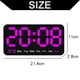 thumbnail image 2 of Reloj de pared digital grande, despertador LED con dígitos grandes, alarma dual, brillo de 3 niveles, 2 of 6