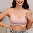 thumbnail image 4 of Ytndtr Wireless No Underwire Bra for Women V-Neck Lace Trim Supportive Seamless Bra Comfortable Tshirt Bralette, 4 of 6