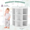 thumbnail image 3 of Costway 3-Tier Kids Corner Toy Storage Organizer with USB Ports and Outlets 9 Cubbies White, 3 of 9