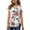 White, variant on MOSHU Plus Size T-shirts for Women V Neck Summer Tunic Tops Floral Print Curved Hem Women Shirts