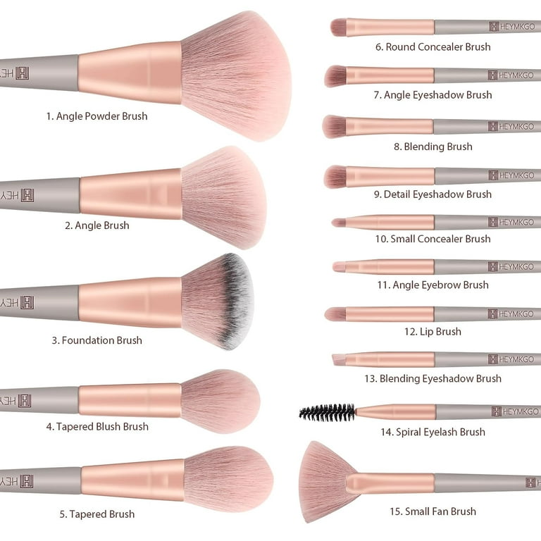 Set of 8 Pieces Small Makeup Brushes Cosmetics Professional Face Powder  Foundation Blush Eyeshadow Makeup Brush Tool Travel Size
