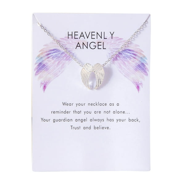 Hearth & Gear Gold Plated Pendant Necklace Angel Wing Pendant Layering Necklaces Gold Necklaces For Women Womens Long Pendant Necklace Necklace Fashion Woman Jewelry Necklace for Men Pendant Necklace