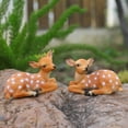 thumbnail image 4 of 2 PCS Garden Deer Statue, Sika Deer Sitting Figurines, Outdoor Animal Model Art Crafts for Patio, Lawn, and Spring Summer Festival Decorations, 4 of 9