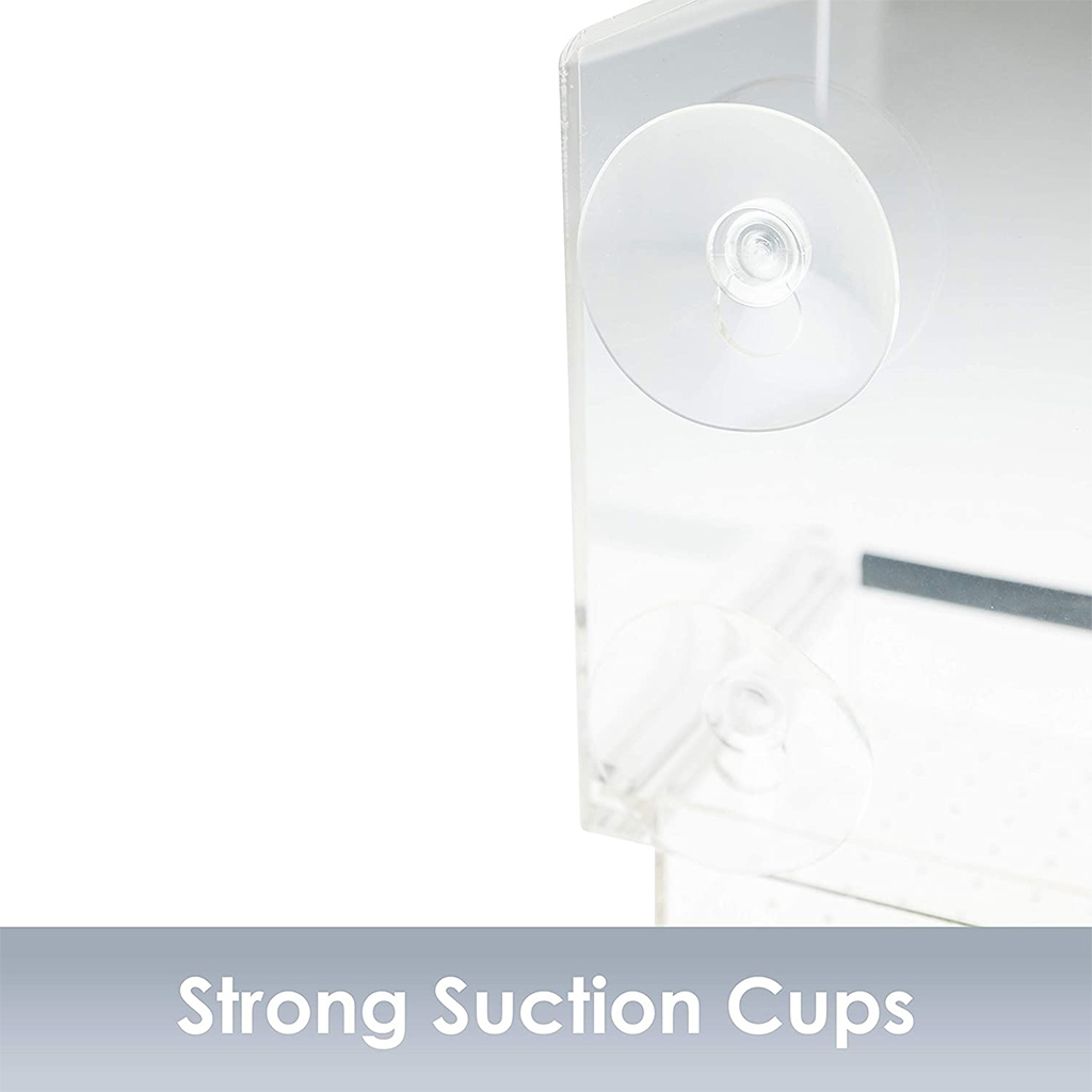 Sinyiin Window Acrylic Bird Feeder House Strong Suction Cups Clear See Through Large Bird Feeder for Outside Best Gift Idea
