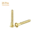thumbnail image 3 of Wood Screws M3 x 25mm Slotted Round Head Brass Self-Tapping Screw WoodWorking Screw 25 Pcs, 3 of 6