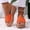 Orange, variant on Women's Wedge Heel Sandals, Thick Sole Outdoor Comfortable Beach Shoes for Summer White 7