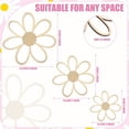 thumbnail image 2 of 6 pcs Daisy Wall Decor Wooden Daisy Wall Art Flowers Signs Hanging Plaque for Home Nursery Bedroom Farmhouse Bathroom Decorations Housewarming Gifts, 2 of 6