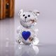 thumbnail image 3 of Figuras de animales de cristal tallado, colección de adornos de mesa de cristal (rojo y azul), 2 uds., 3 of 5