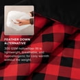 thumbnail image 5 of Bare Home Down Alternative Comforter Set - 3-Pieces - All Seasons - Queen, Buffalo Plaid - Red/Black, 5 of 8