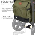 thumbnail image 5 of EVER ADVANCED Foldable Wagons for Two Kids & Cargo, Collapsible Folding Wagon Stroller with Adjustable Handle Bar,Removable Canopy with 5-Point Harness,Green, 5 of 5