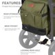 thumbnail image 5 of EVER ADVANCED Foldable Wagons for Two Kids & Cargo, Collapsible Folding Wagon Stroller with Adjustable Handle Bar,Removable Canopy with 5-Point Harness,Green, 5 of 5