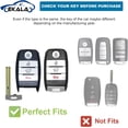 thumbnail image 2 of for Kia Key Fob Cover 4 Buttons Soft TPU Smart Car Key Shell Case for Kia Optima Soul Sportage Sorento Forte NIRO Rio Key Protector with Bling Leather Keychain,1,Black, 2 of 6
