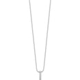 thumbnail image 3 of Sterling Silver Rh Plated White Ice .10Ct. Dia. W/2In Ext Necklace (Width 2.75) (Length 20) - Jbsp, 3 of 5