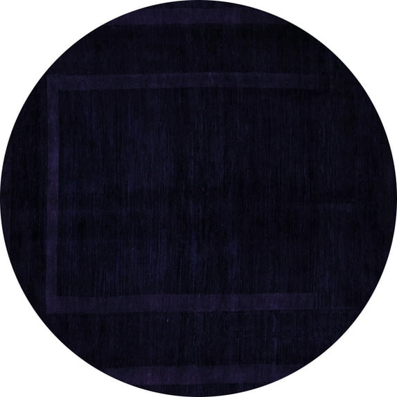 Ahgly Company Indoor Round Abstract Purple Modern Area Rugs, 3' Round