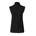 thumbnail image 5 of BLVB Women Sleeveless Mock Turtleneck Tank Tops Slim Fit Stretchy Layer Tee Shirts Lightweight Pullover, 5 of 7