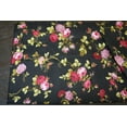thumbnail image 4 of Cotton Window Valance Floral Print 58 Inch Wide Vintage Floral Large Roses Black, 4 of 4